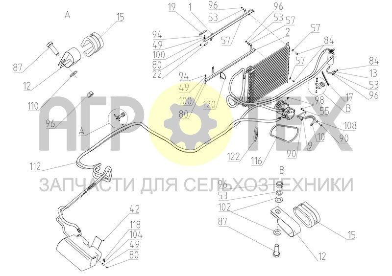 Чертеж Установка кондиционера (S300.00.23.500)